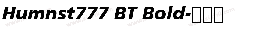 Humnst777 BT Bold字体转换